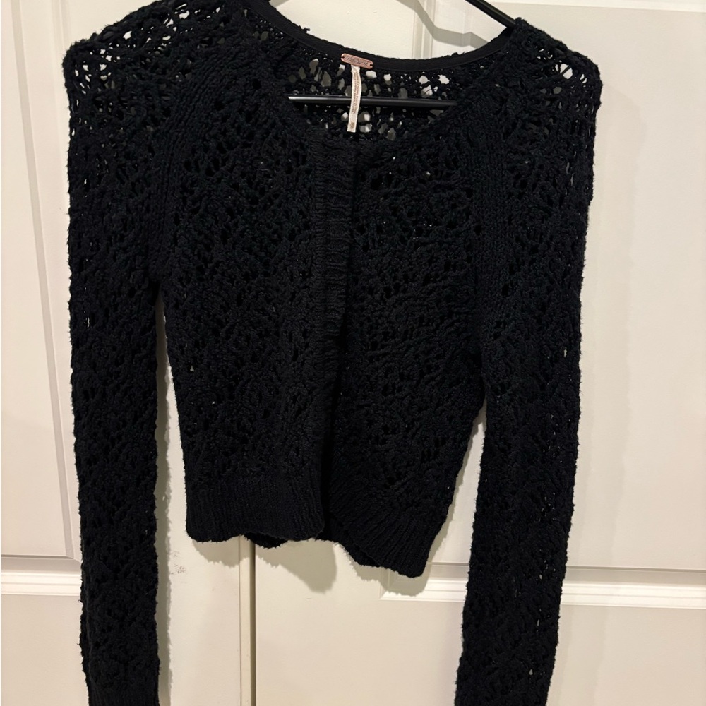 Free People Crochet Knit Cardigan